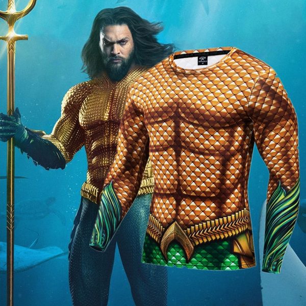 Aquaman Atlantis Long Sleeve Compression Shirt