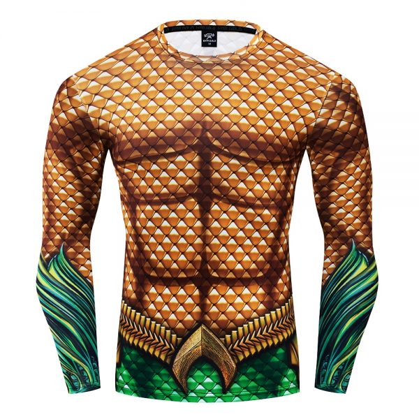 Aquaman Atlantis Long Sleeve Compression Shirt