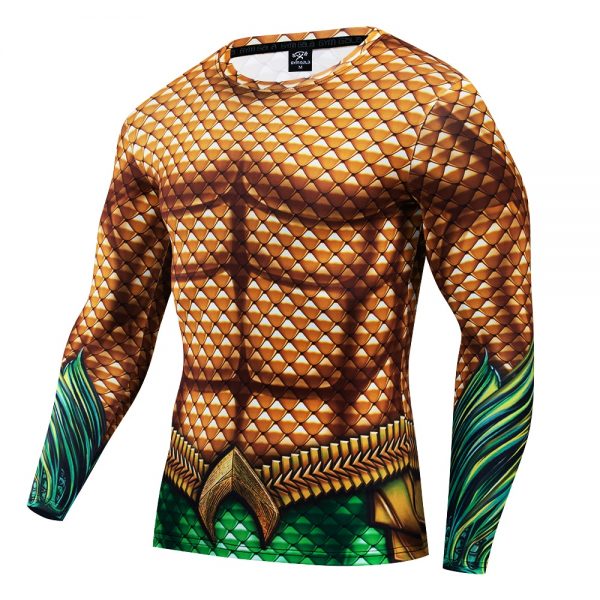 Aquaman Atlantis Long Sleeve Compression Shirt