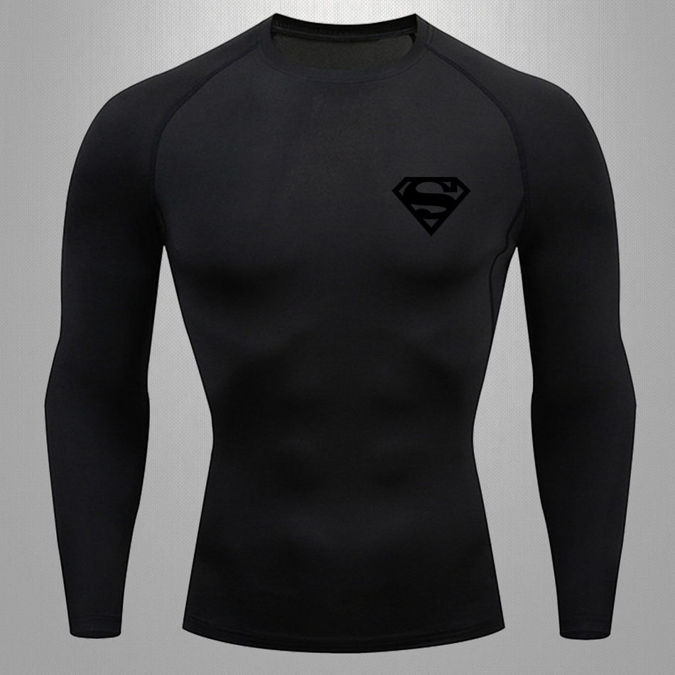 Superman 3D Long Sleeve Compression Top Totally Superhero