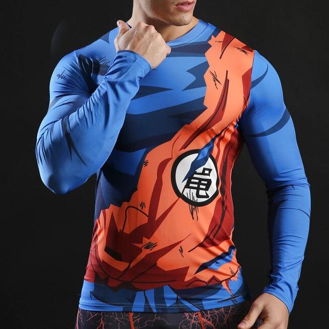 Dragon Ball Z Long Sleeve Compression Top - Totally Superhero