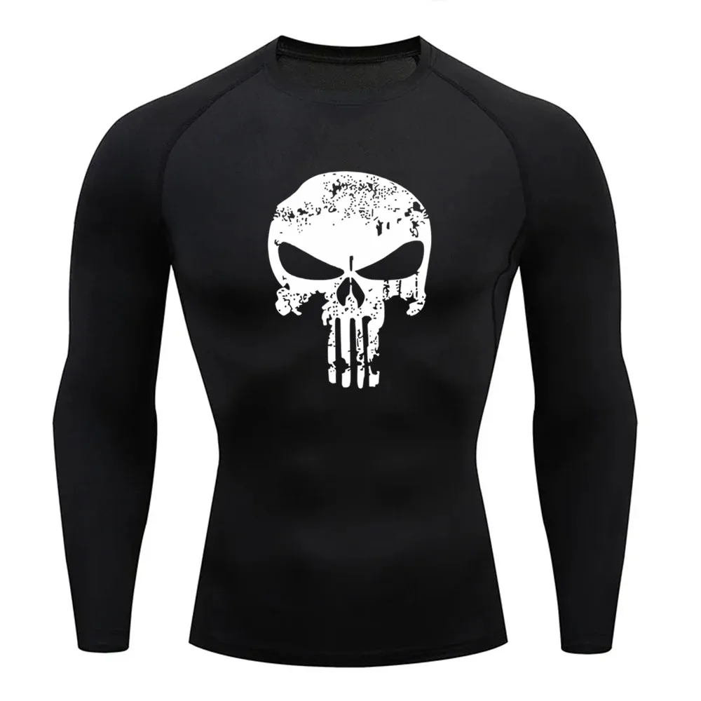Punisher Skull Long Sleeve Compression Shirt