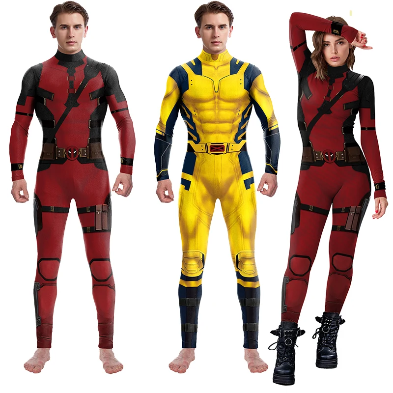 Deadpool Wolverine Cosplay Bodysuit