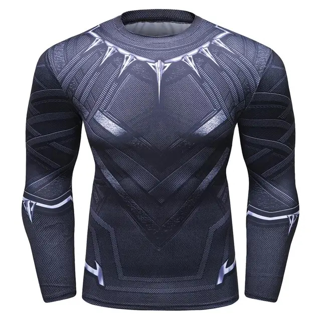 Black Panther Long Sleeve Compression Shirt