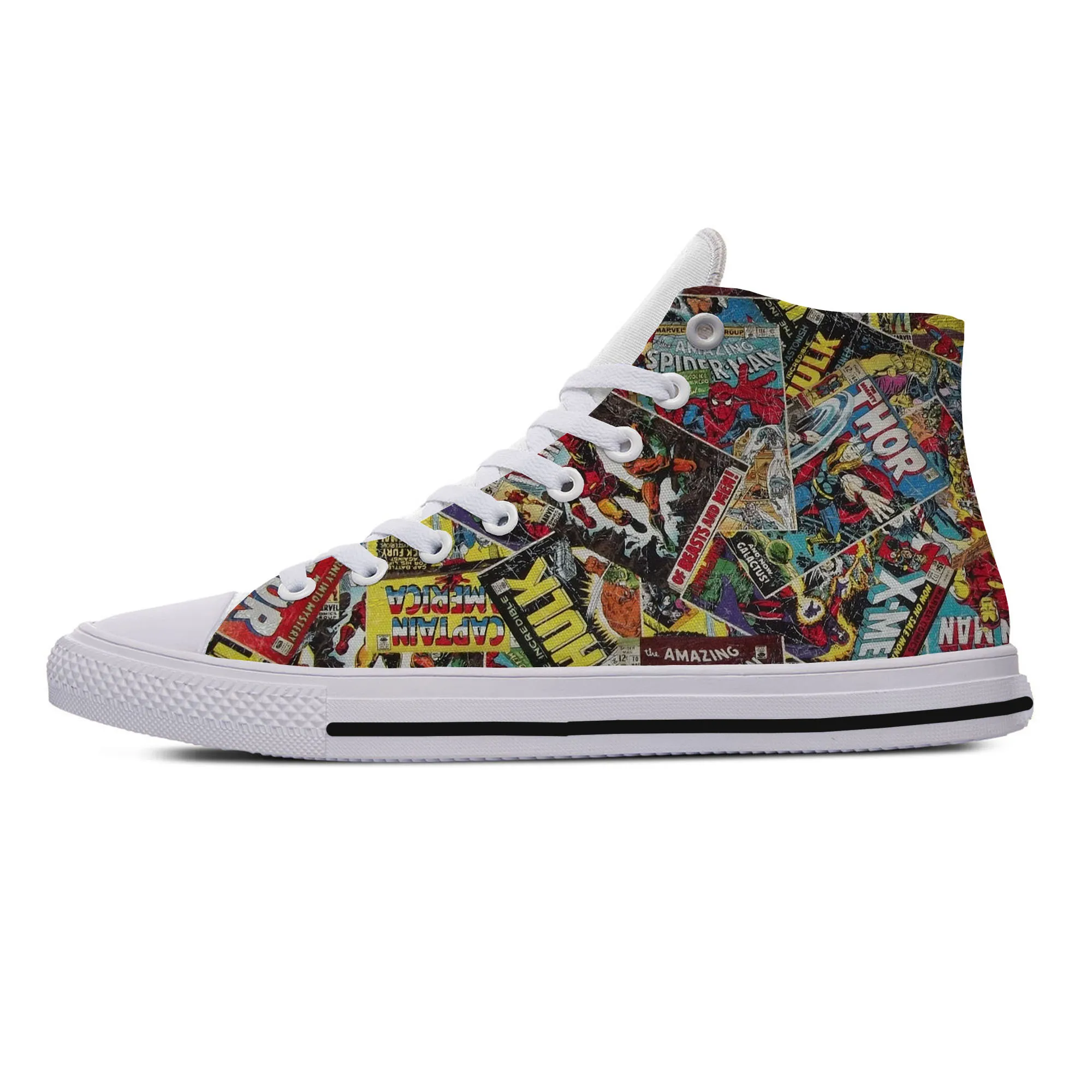 Vintage Comic Book High-Top Shoes