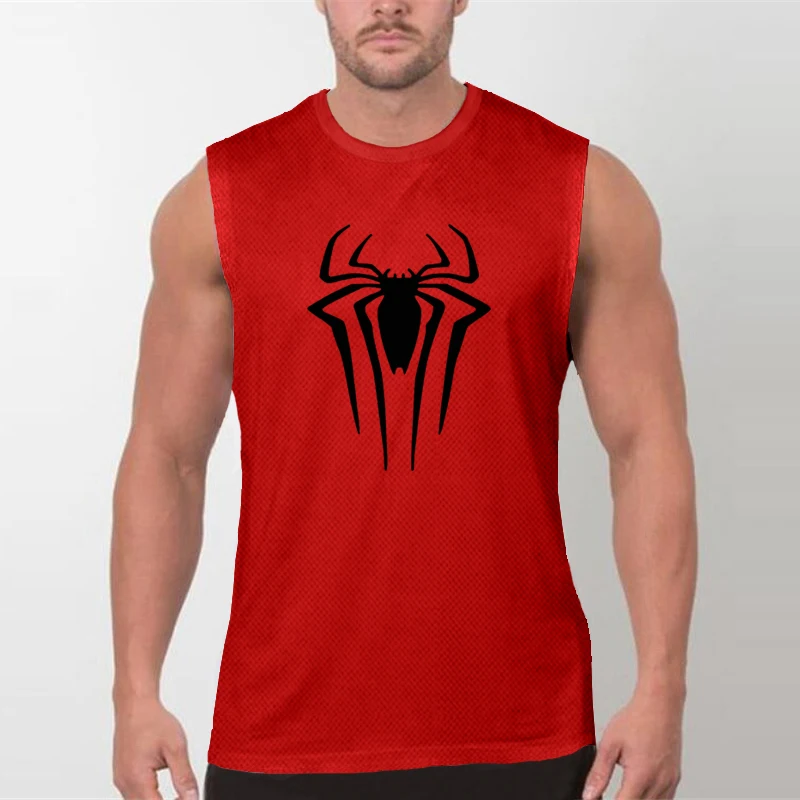 Spider-Man Sleeveless  Mesh Muscle Tank Top